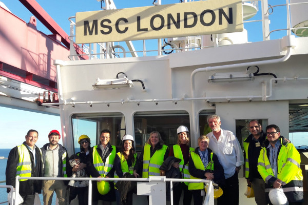 La naviera MSC invita a la plantilla de e2e Logistics a visitar el “MSC London”